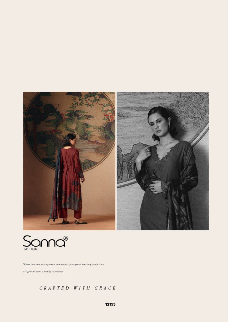 Elle By Sanna Viscose Pashmina Dress Materials